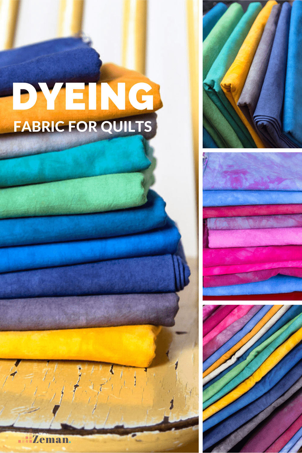 Dyeing fabric for quilts